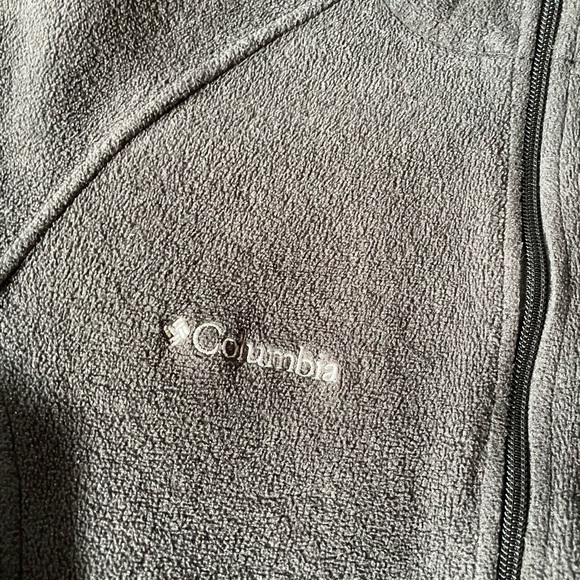 Columbia Black Full Zip Men Women Fleece Jacket Sz Medium excellent xondeion - Picture 3 of 5